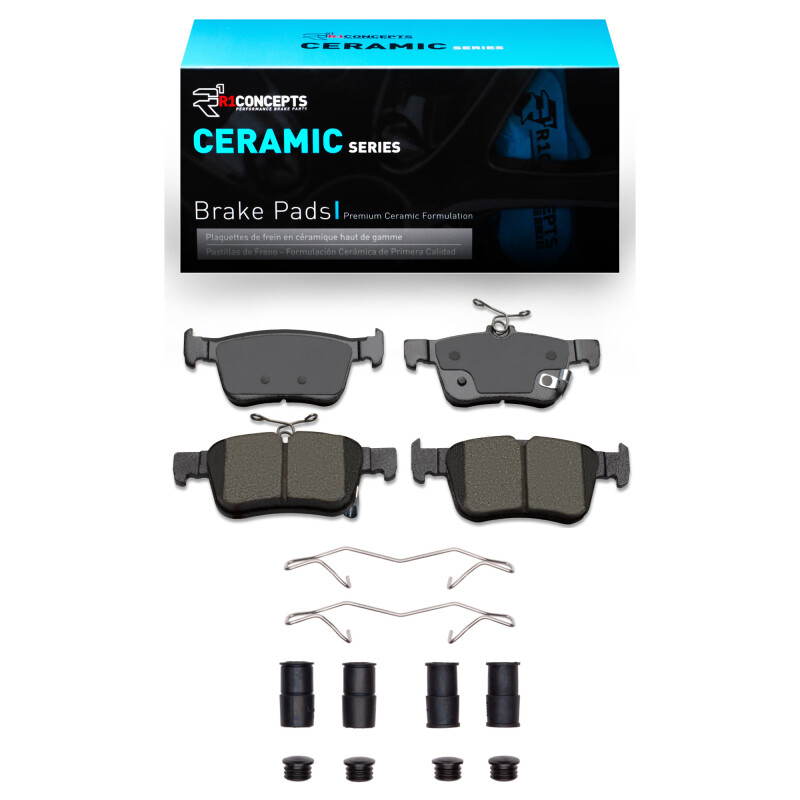 Acura Integra Brake Pads - Rear - R1 Concepts - R1 Ceramic Pads & Hardware Kit - `16-`25